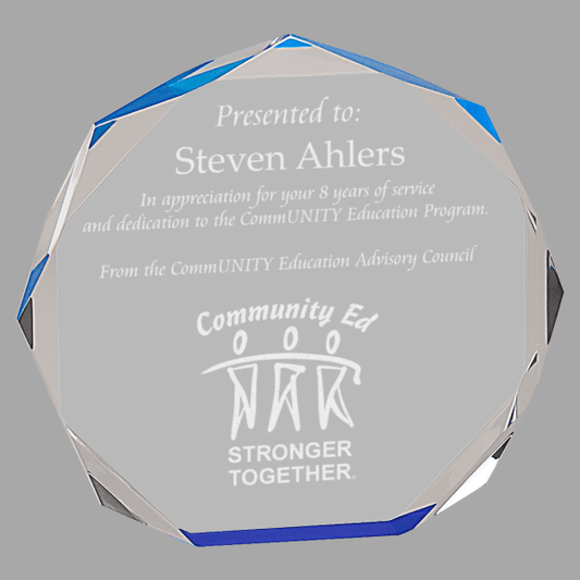 6" Octagon Acrylic Award – item OCT6BU