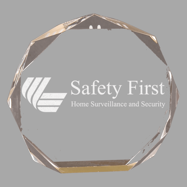 7" Octagon Acrylic Award – item OCT7GD image 2