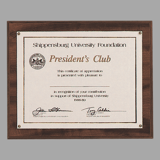 10.5" x 13" Holds 8.5" x 11" Walnut Photo/Certificate Plaque – item P1490