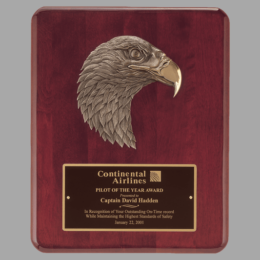 10.5" x 13" Rosewood Piano Plaque w/ Finely Detailed Bronze – item P3754
