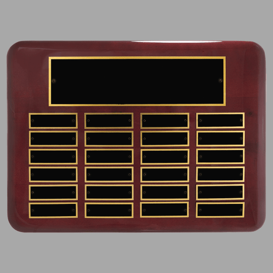 11" x 15"/Plates 0.875" x 2.75" Rosewood Piano 24 Plaque – item P4501