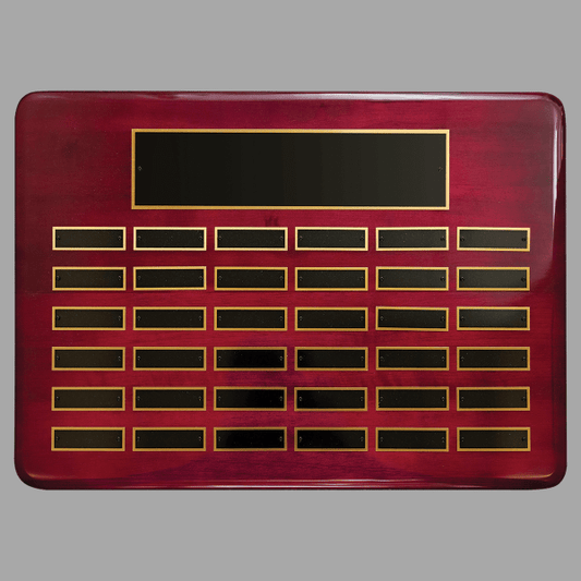 15" x 21"/Plates 0.875" x 2.75" Rosewood Piano 36 Plaque – item P4502