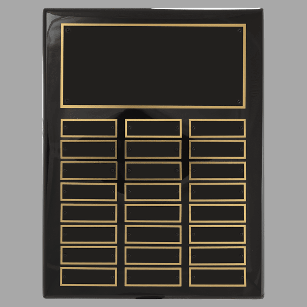 11" x 14" 24 Black Piano Plate Perpetual Plaque – item P5064