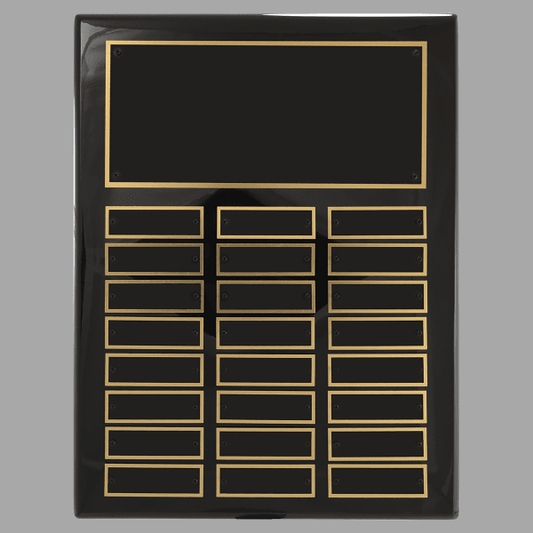 11" x 14" 24 Black Piano Plate Perpetual Plaque – item P5064