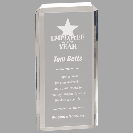 4.75" X 9.5 Premier Acrylic Award – item PAC15