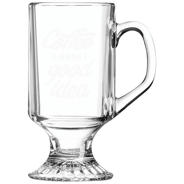 Polar Camel 10 oz. Clear Footed Coffee Mug – item PCG350