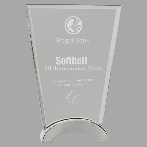 7.5" Fan Platinum Glass Award – item PLG01