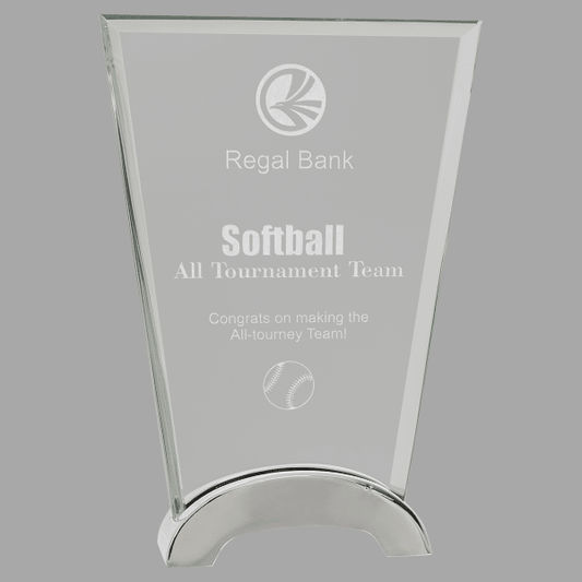 7.5" Fan Platinum Glass Award – item PLG01