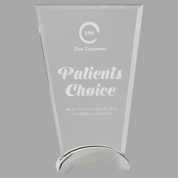 8.5" Fan Platinum Glass Award – item PLG02