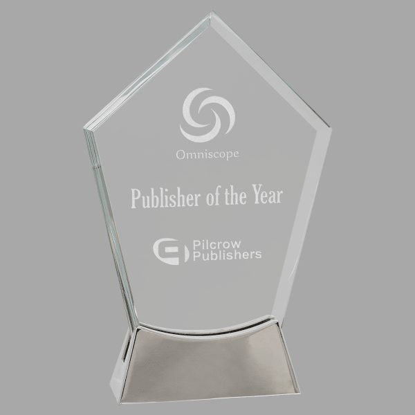 7.5" Peak Platinum Glass Award – item PLG16