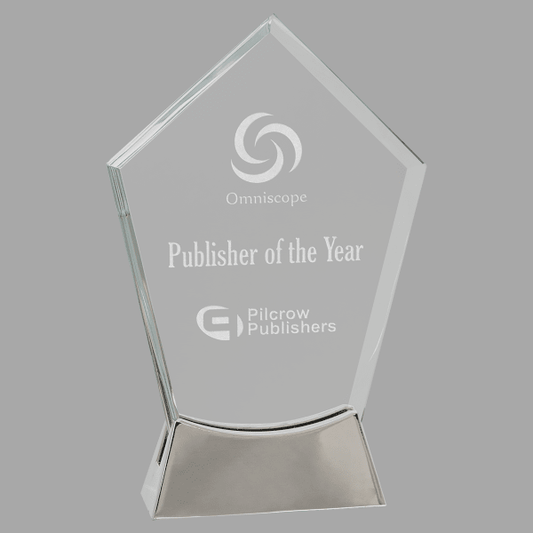 7.5" Peak Platinum Glass Award – item PLG16