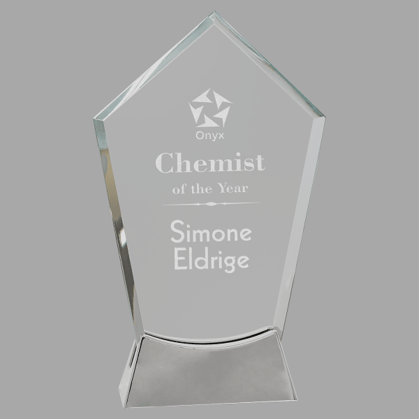 8.5" Peak Platinum Glass Award – item PLG17