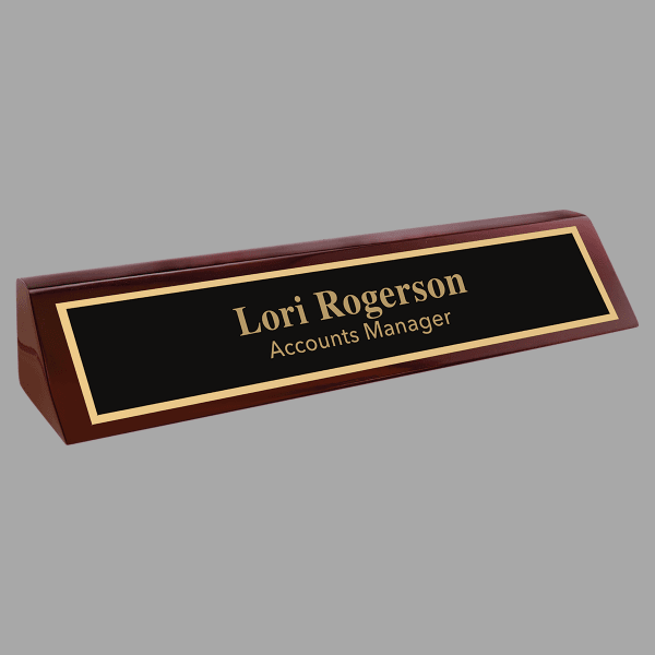 Rosewood Piano Finish Desk Wedge (NP10 Plate Sold – item PNA210