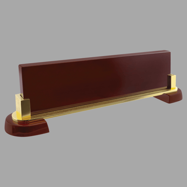 Rosewood Piano Finish & Metal Name Bar – item PNA310