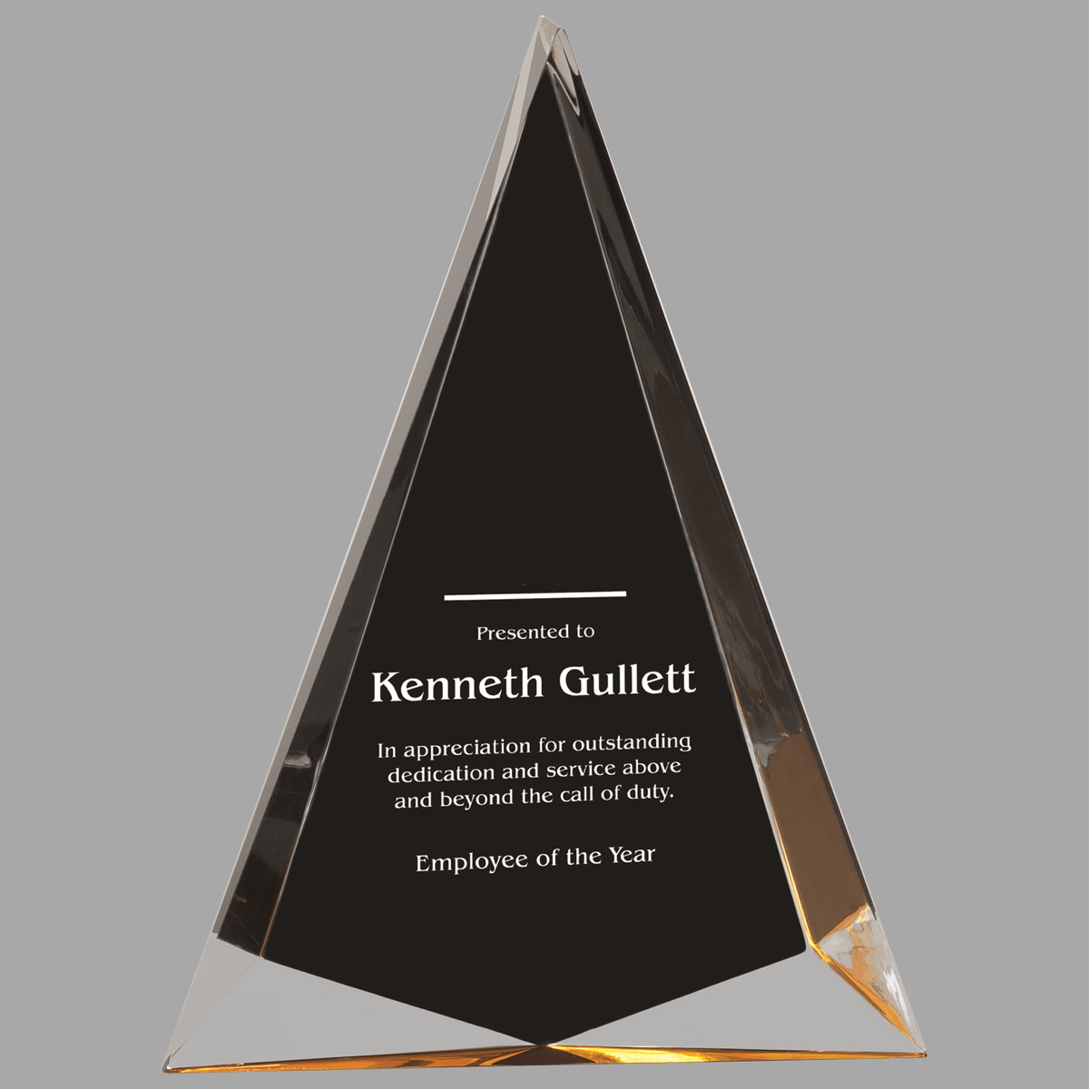 6 3/4" x 9" Black/Gold Pinnacle Acrylic — PNL12BK