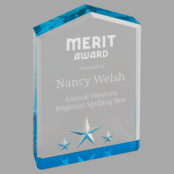 3.5" X 5 Star Point Acrylic Award – item PNT1BU