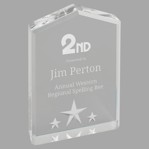 3.5" X 5 Star Point Acrylic Award – item PNT1S image 3