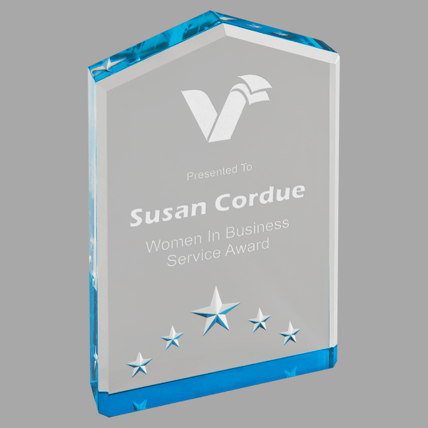 4" X 6 Star Point Acrylic Award – item PNT2BU