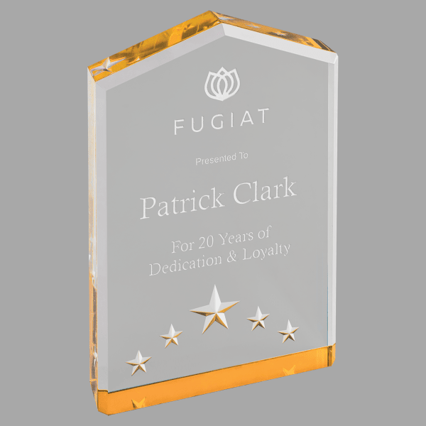 4" X 6 Star Point Acrylic Award – item PNT2G image 2