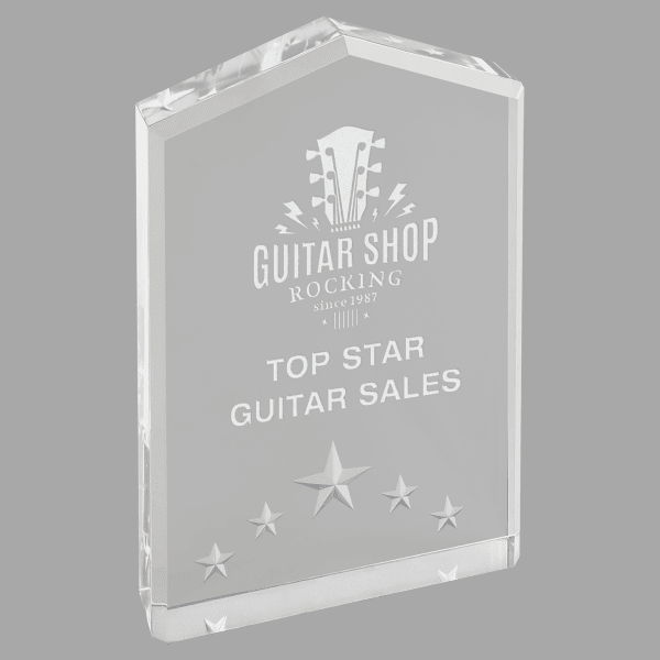 4" X 6 Star Point Acrylic Award – item PNT2S image 3