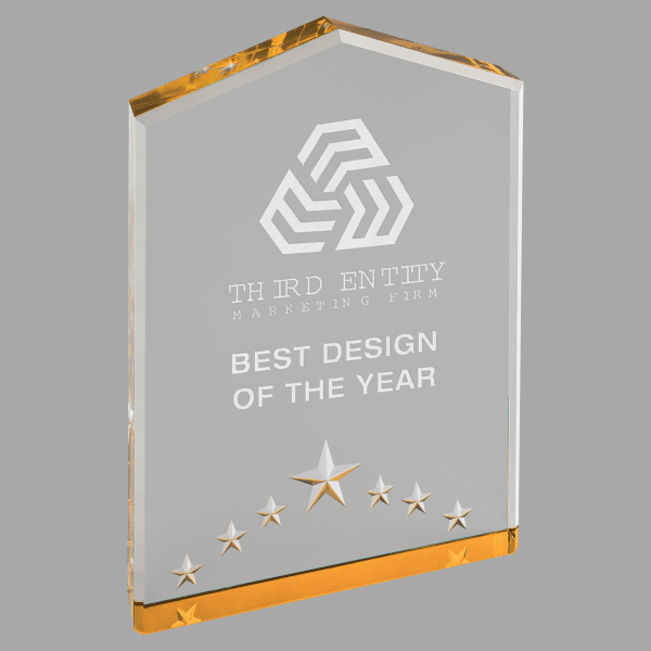 5" X 7 Star Point Acrylic Award – item PNT3G image 2
