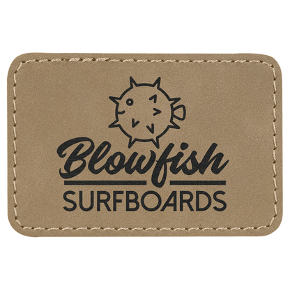 3" x 2" Light Brown Rectangle Patch with Adhesive – item PTH101 image 4