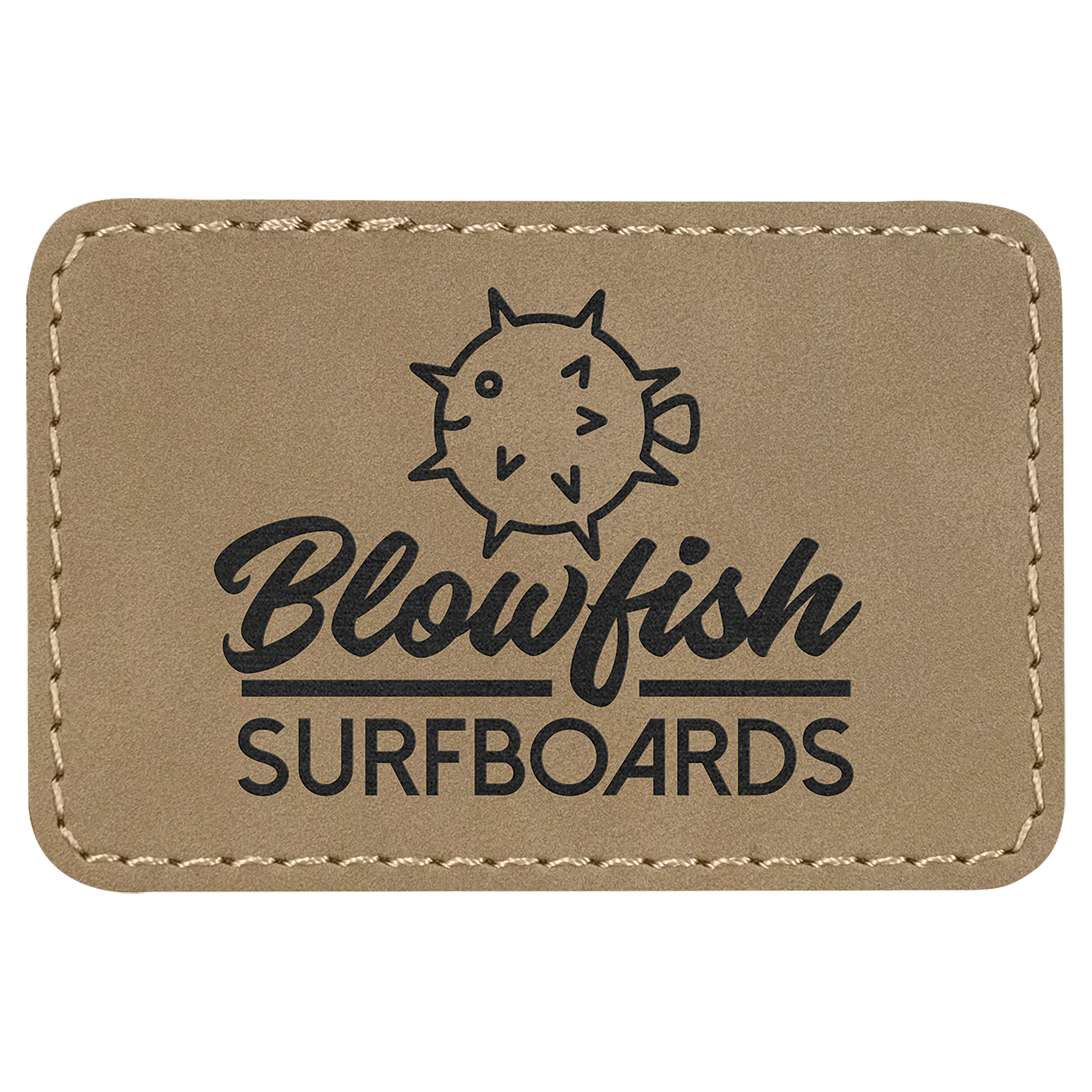 3" x 2" Light Brown Rectangle Patch with Adhesive – item PTH101