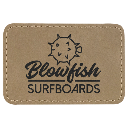 3" x 2" Light Brown Rectangle Patch with Adhesive – item PTH101