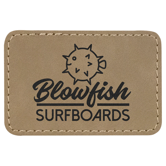 3" x 2" Light Brown Rectangle Patch with Adhesive – item PTH101