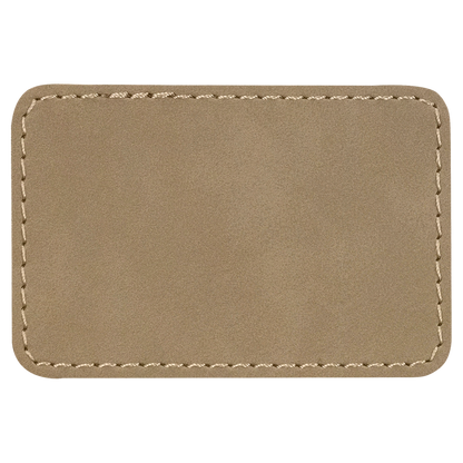 3" x 2" Light Brown Rectangle Patch with Adhesive – item PTH101 image 3