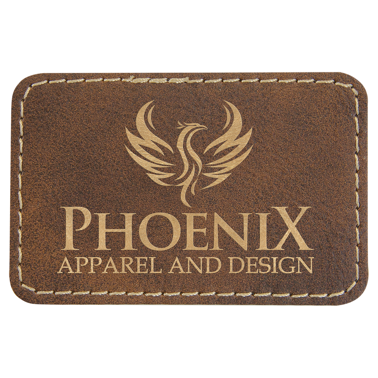 3" x 2" Rustic/Gold Rectangle Patch with Adhesive – item PTH110
