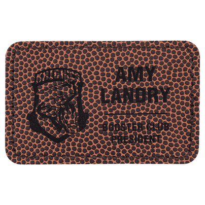 3" x 2" Football Rectangle Leatherette Patch with Adhesive – item PTH115 image 3