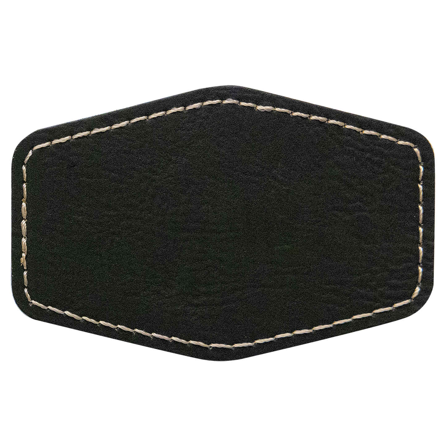 3" x 2" /Gold Hex Leatherette Patch with Adhesive – item PTH136 image 2