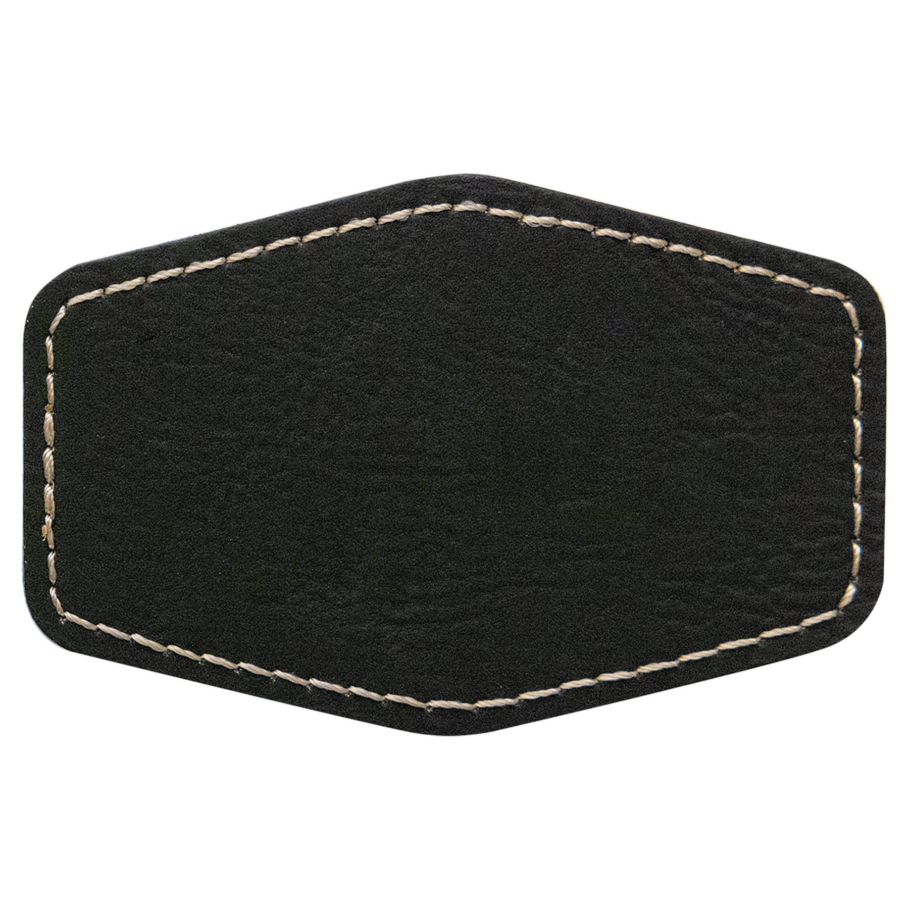 3" x 2" /Gold Hex Leatherette Patch with Adhesive – item PTH136 image 2