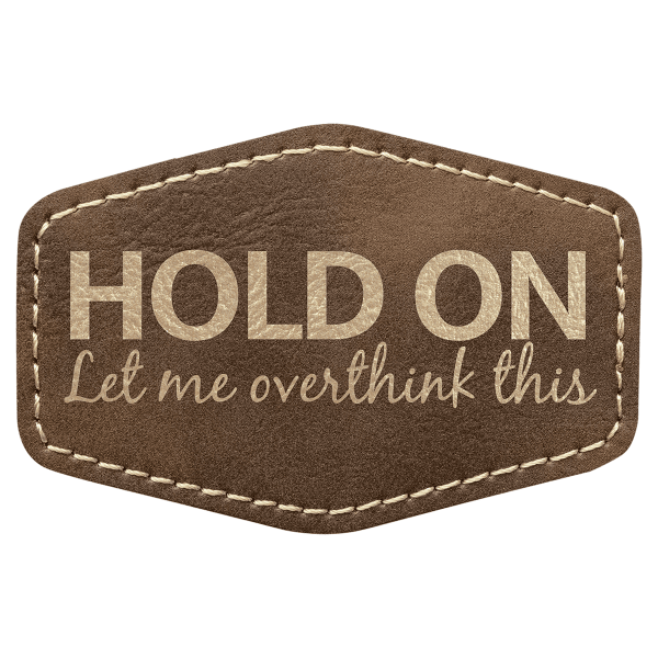 3" x 2" /Gold Hex Leatherette Patch with Adhesive – item PTH140 image 3