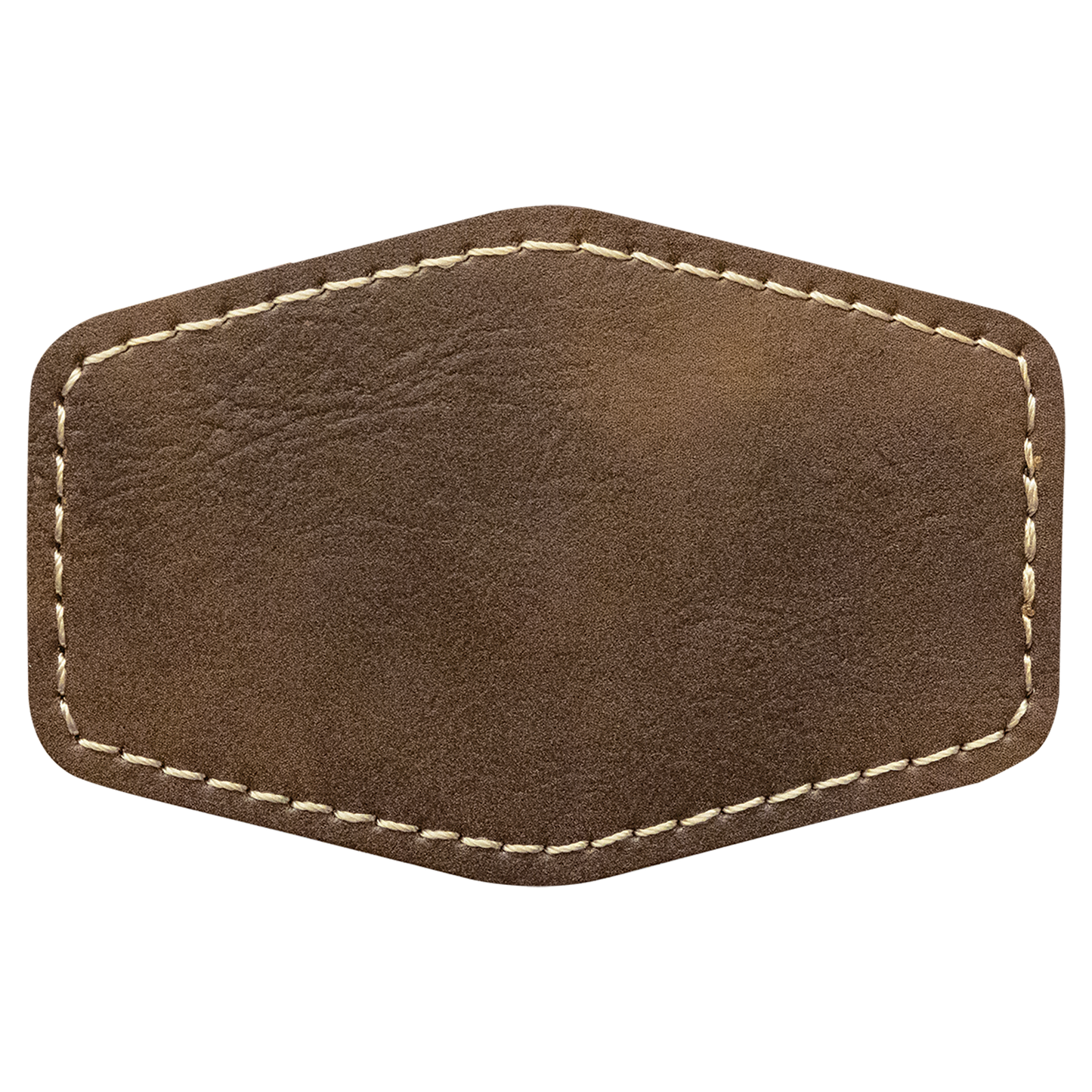 3" x 2" /Gold Hex Leatherette Patch with Adhesive – item PTH140 image 2