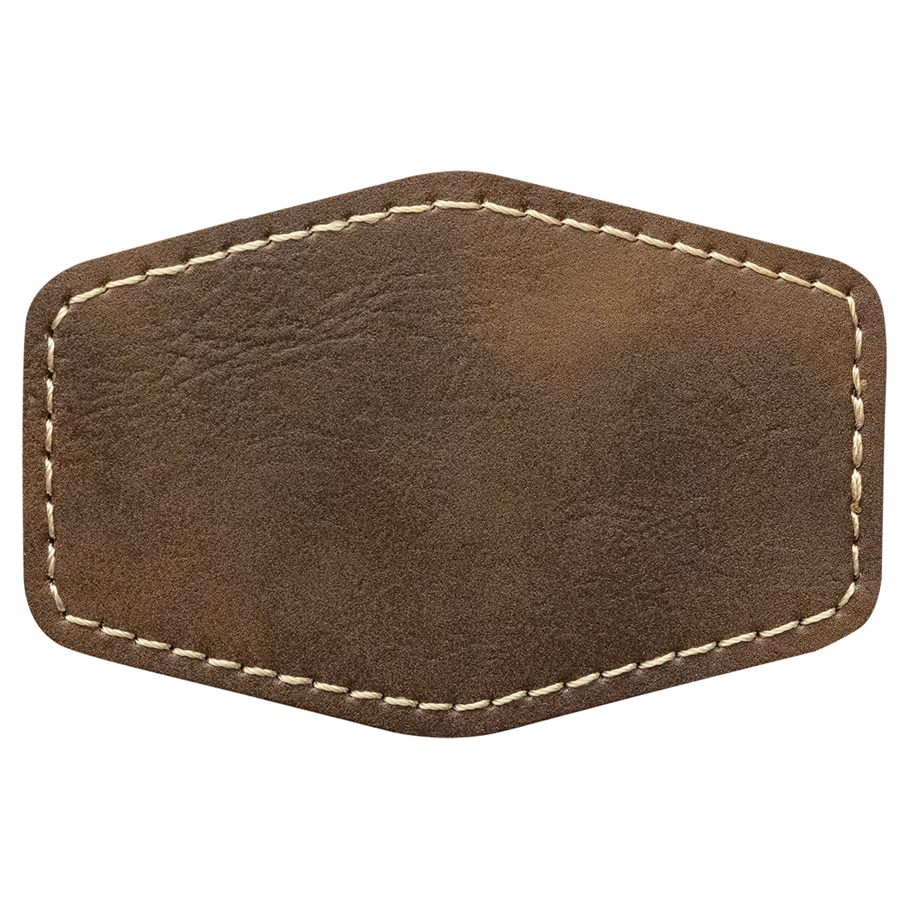 3" x 2" /Gold Hex Leatherette Patch with Adhesive – item PTH140 image 2