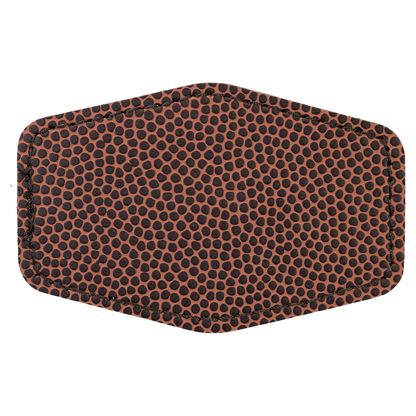 3" x 2" Football Hex Leatherette Patch with Adhesive – item PTH145 image 2