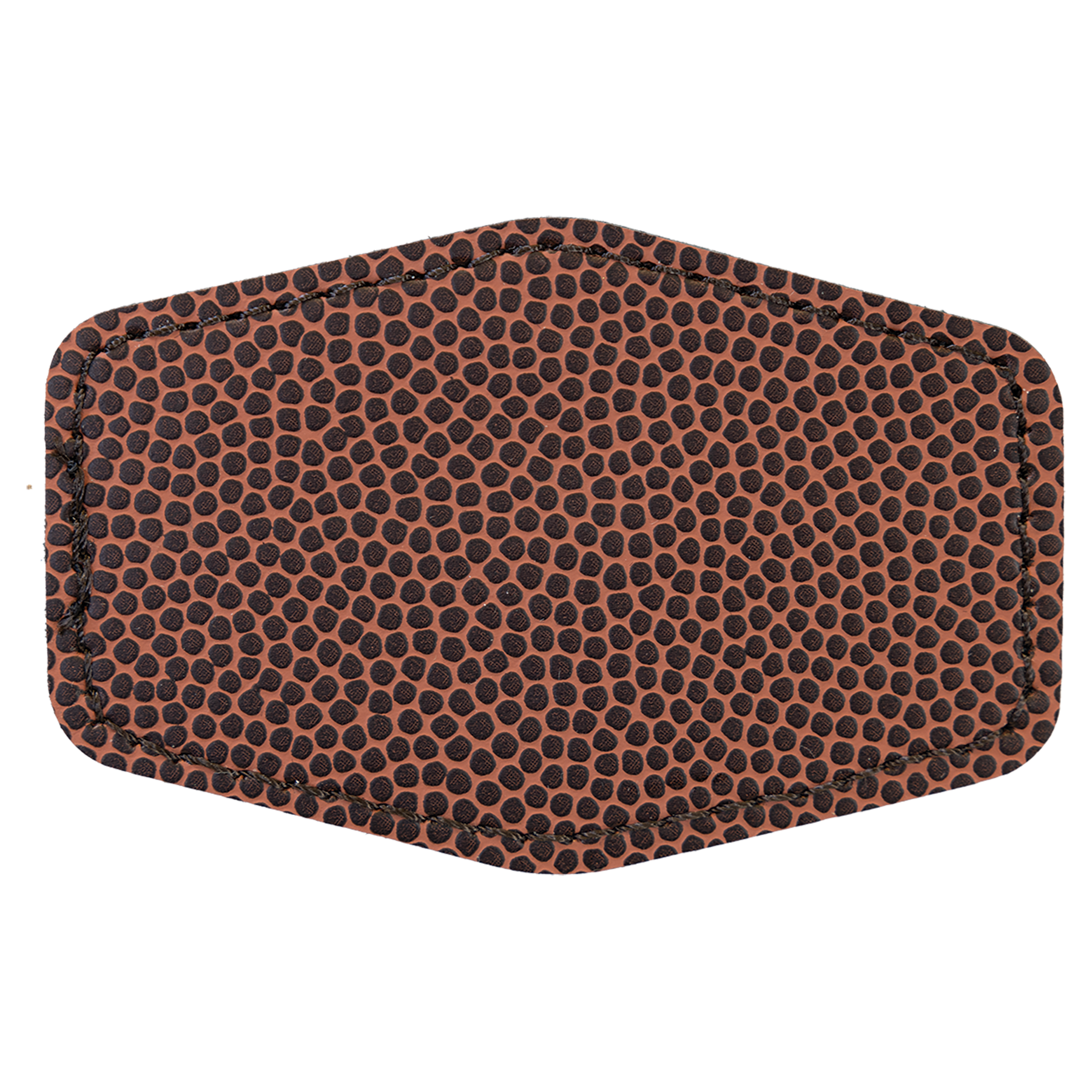 3" x 2" Football Hex Leatherette Patch with Adhesive – item PTH145 image 2