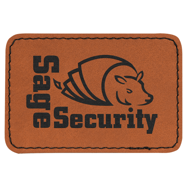 3" x 2" Rectangle Leatherette Patch with Kota Pro – item PTH172 image 3