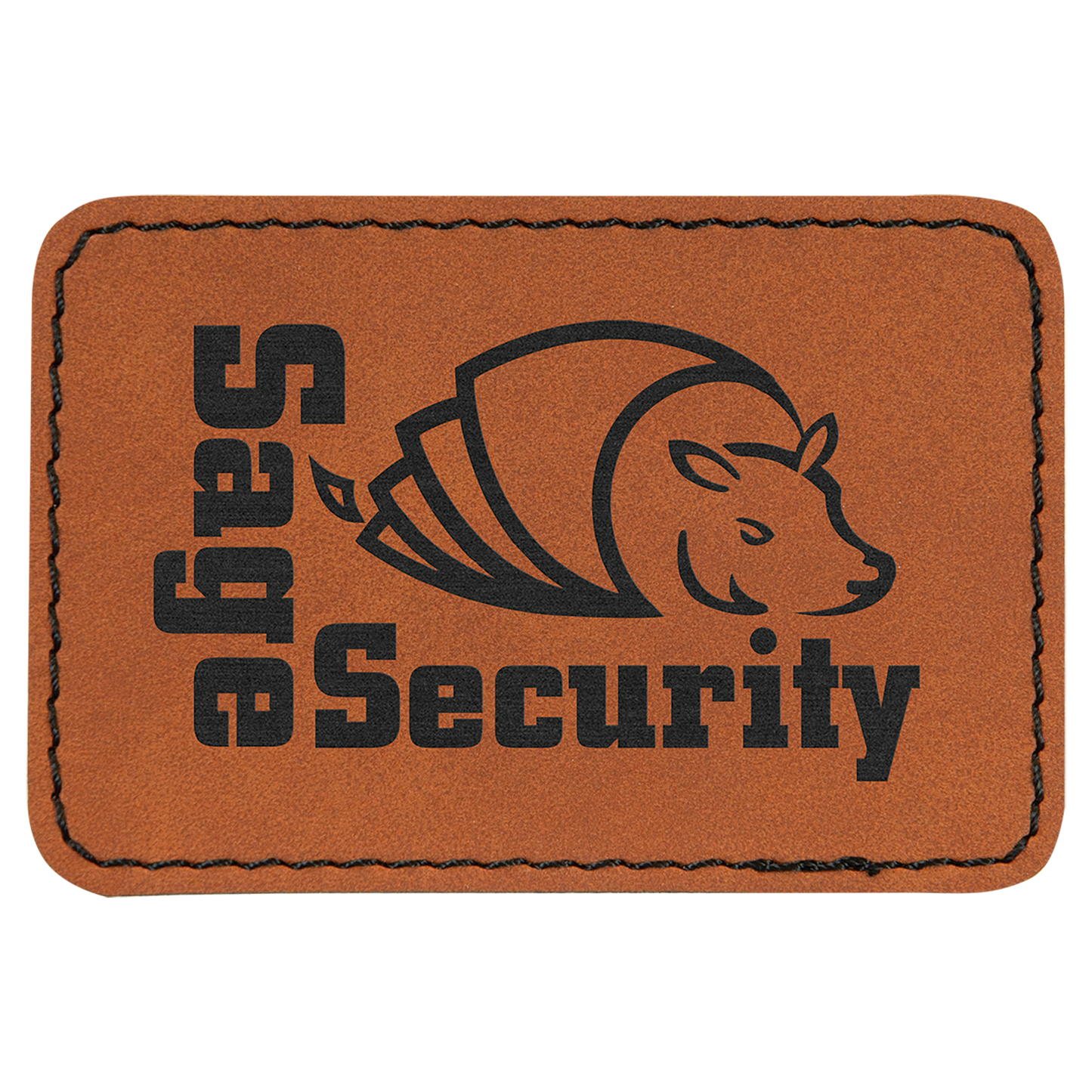 3" x 2" Rectangle Leatherette Patch with Kota Pro – item PTH172