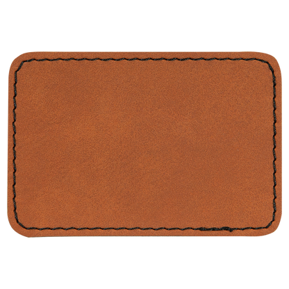 3" x 2" Rectangle Leatherette Patch with Kota Pro – item PTH172 image 2