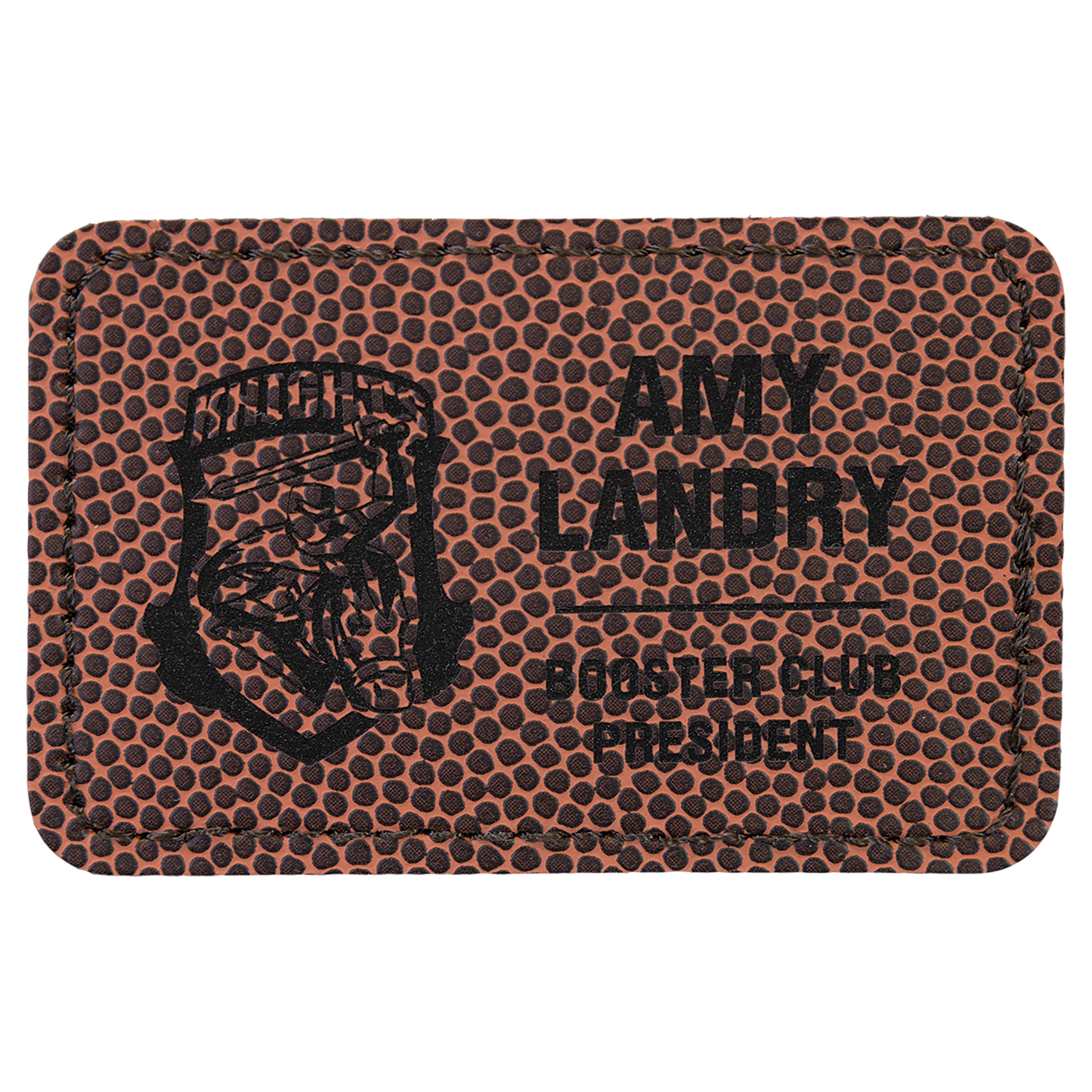 3" x 2" Football Rectangle Leatherette Patch with Kota Pro – item PTH185