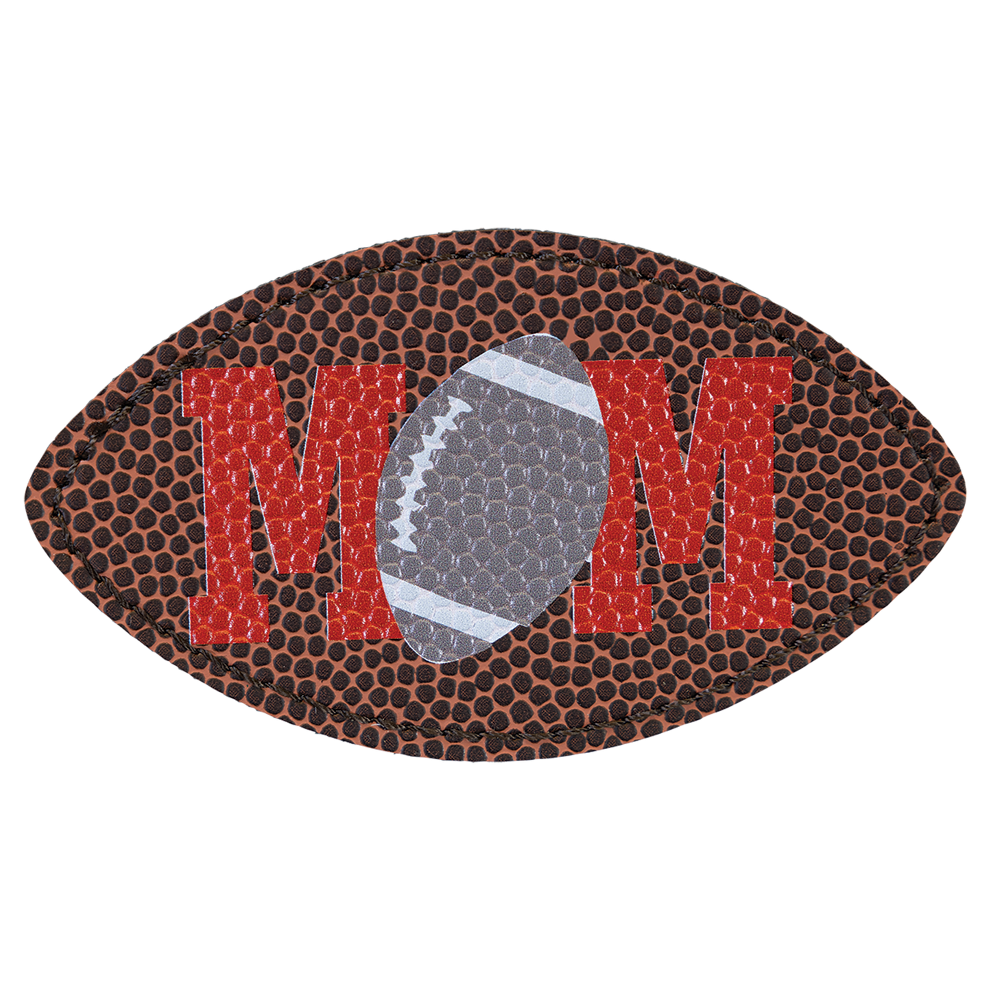 3" x 2" Football Rectangle Leatherette Patch with Kota Pro – item PTH185 image 2