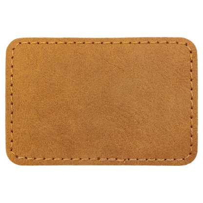 3" x 2" Light Rectangle Leatherette Patch Premier – item PTH187 image 3