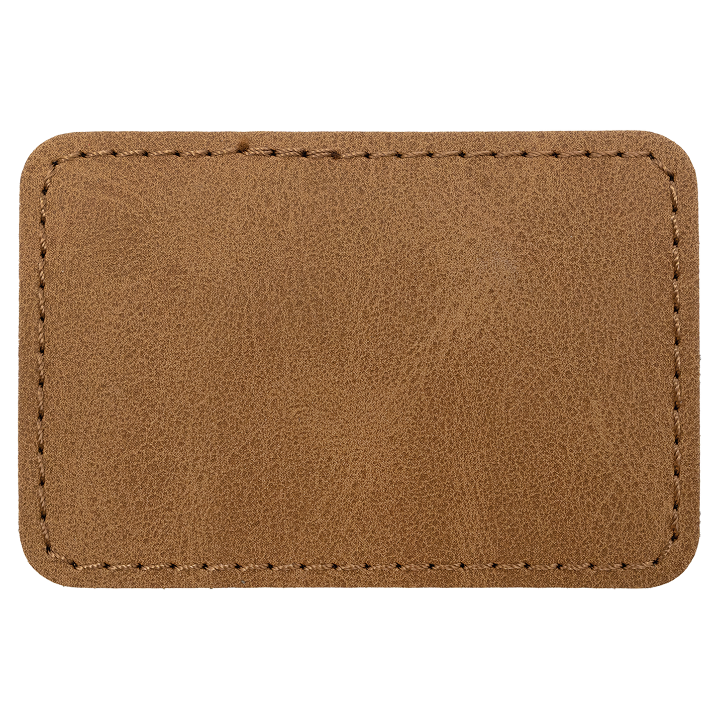 3" x 2" Medium Brown Rectangle Leatherette Patch Premier – item PTH188 image 3