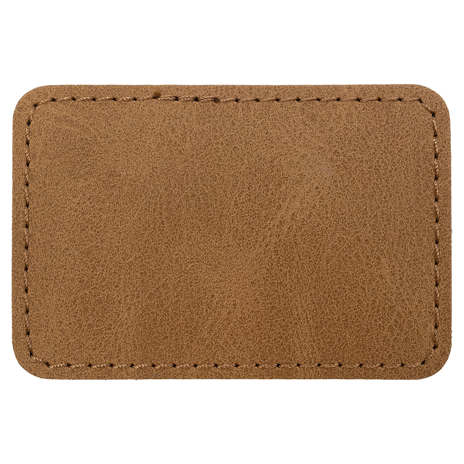 3" x 2" Medium Brown Rectangle Leatherette Patch Premier – item PTH188 image 3