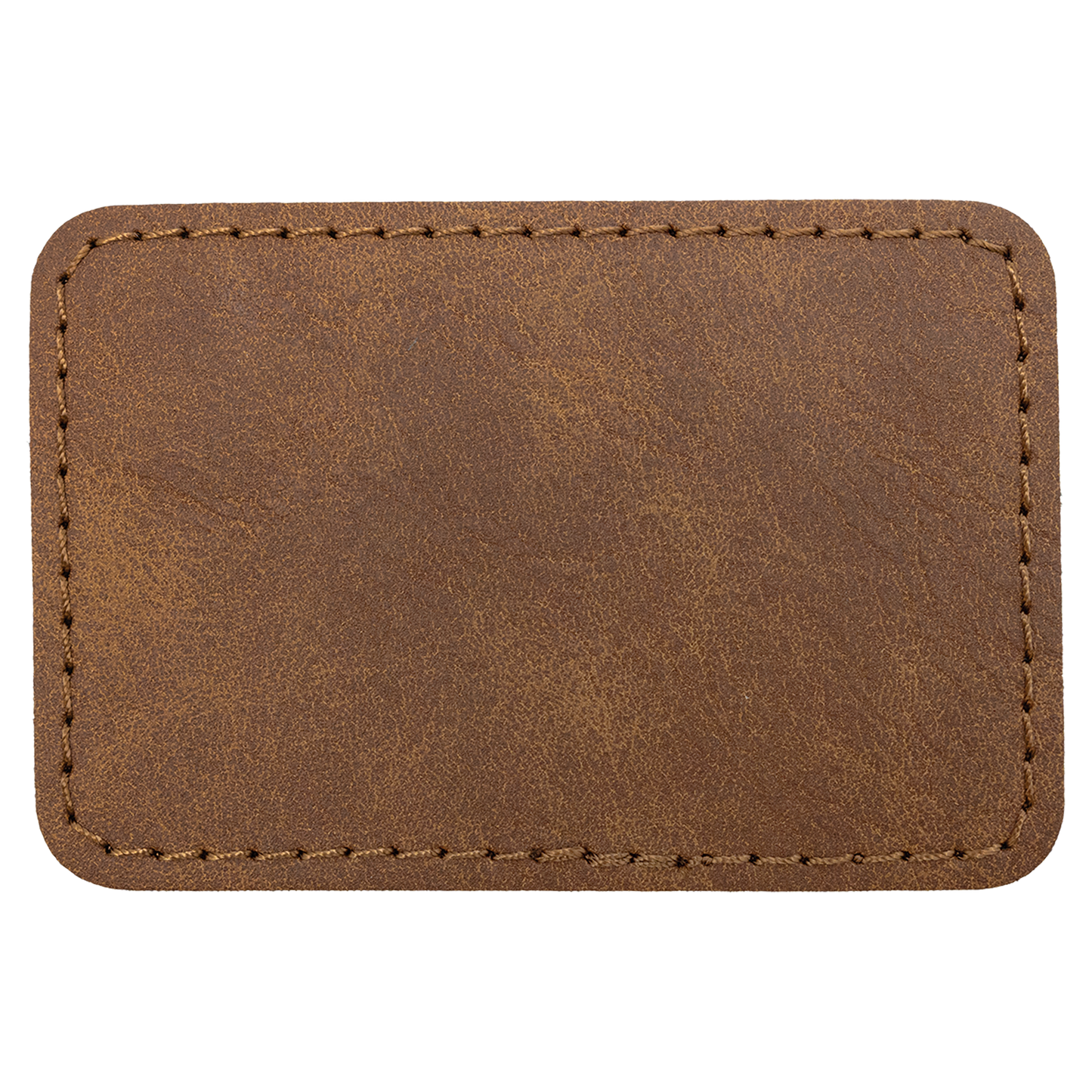 3" x 2" Dark Brown Rectangle Leatherette Patch Premier – item PTH189 image 3