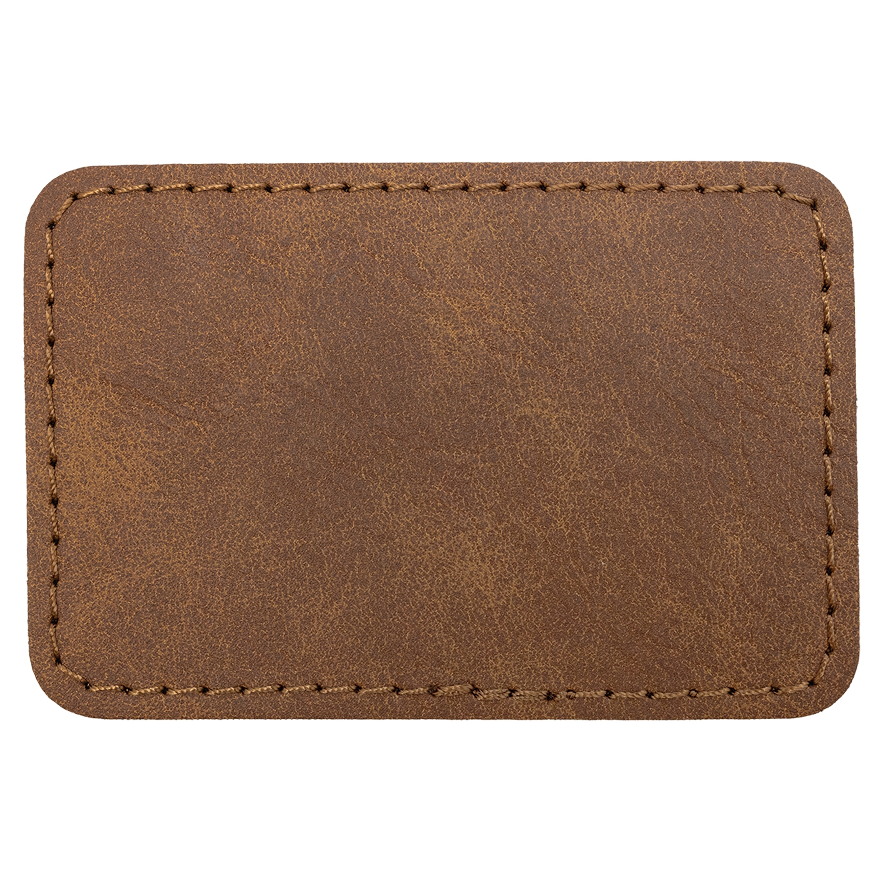 3" x 2" Dark Brown Rectangle Leatherette Patch Premier – item PTH189 image 3