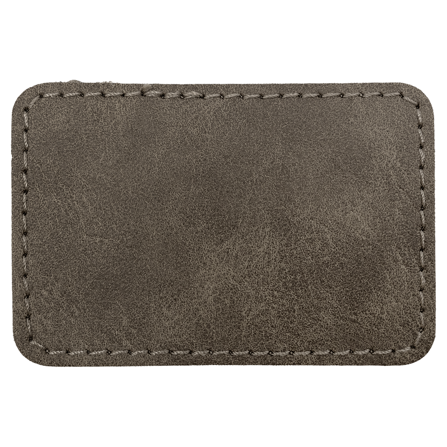 3" x 2" Dark Gray Rectangle Leatherette Patch Premier – item PTH193 image 3